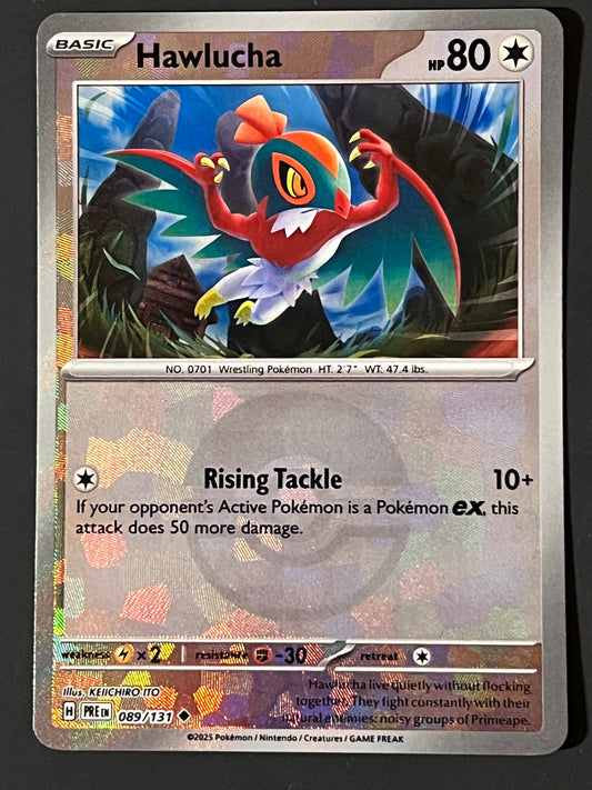 089/131 Hawlucha - Pokémon Prismatic Evolutions Uncommon Reverse POKEBALL