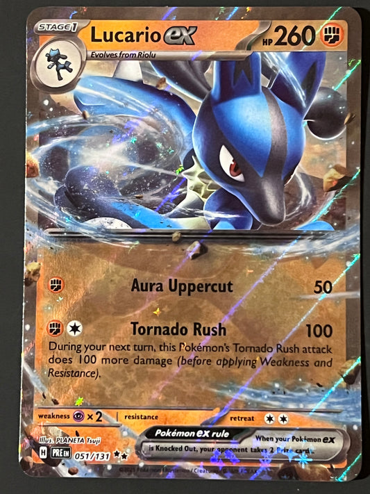 051/131 Lucario Ex - Pokémon Prismatic Evolutions Double Rare