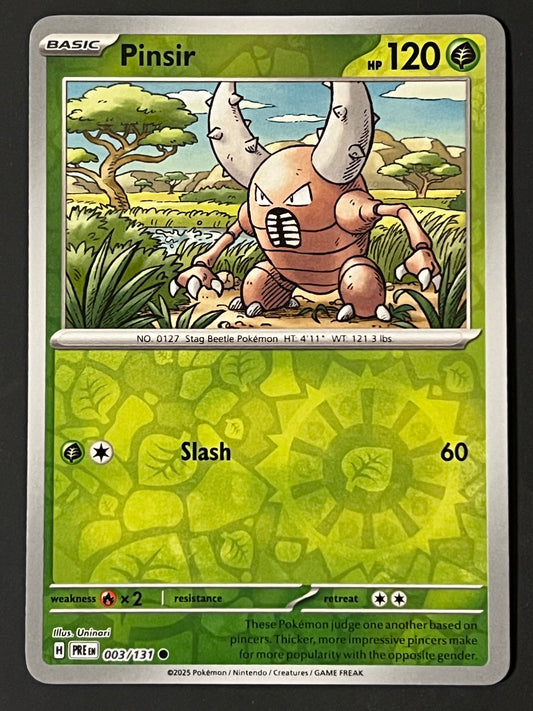 003/131 Pinsir - Pokémon Prismatic Evolutions Common Reverse