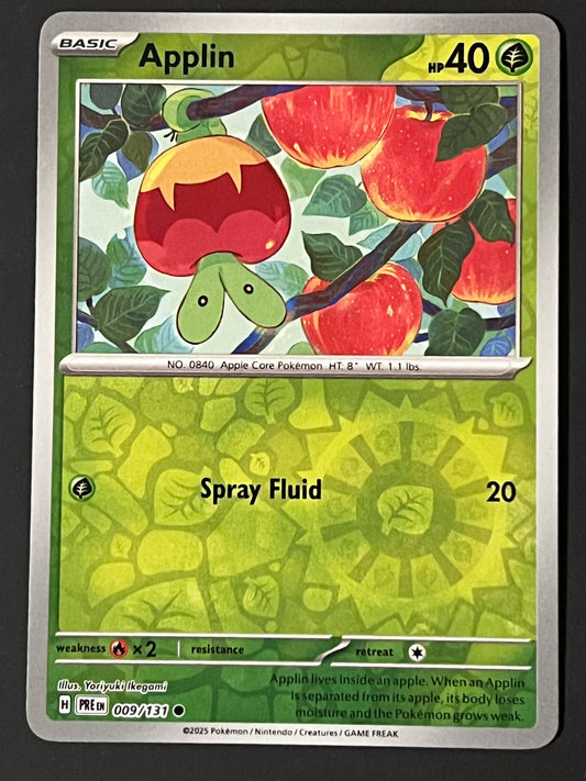 009/131 Applin - Pokémon Prismatic Evolutions Common Reverse