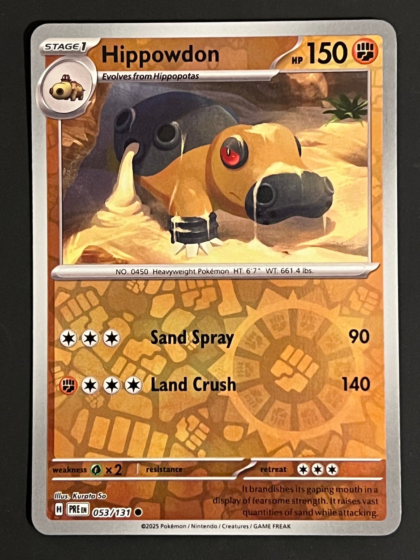 053/131 Hippowdon - Pokémon Prismatic Evolutions Common Reverse