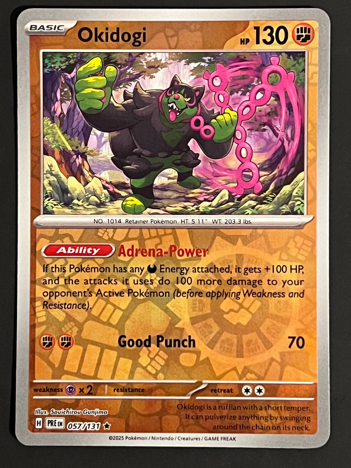 057/131 Okidogi - Pokémon Prismatic Evolutions Rare Reverse