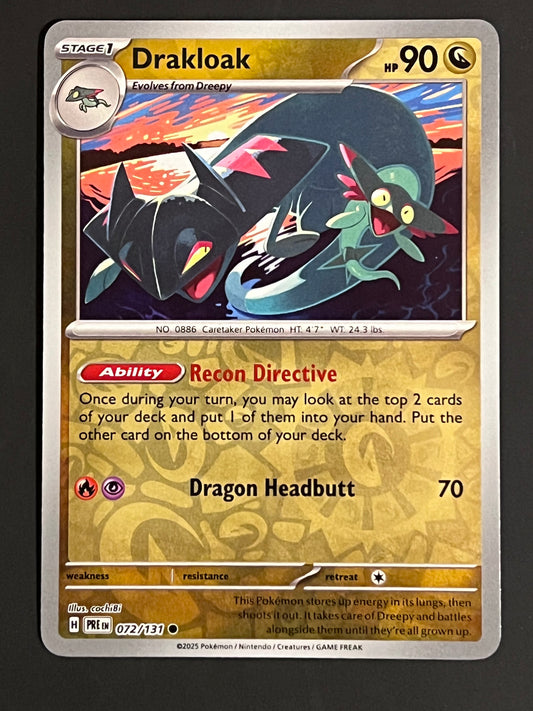 072/131 Drakloak - Pokémon Prismatic Evolutions Common Reverse