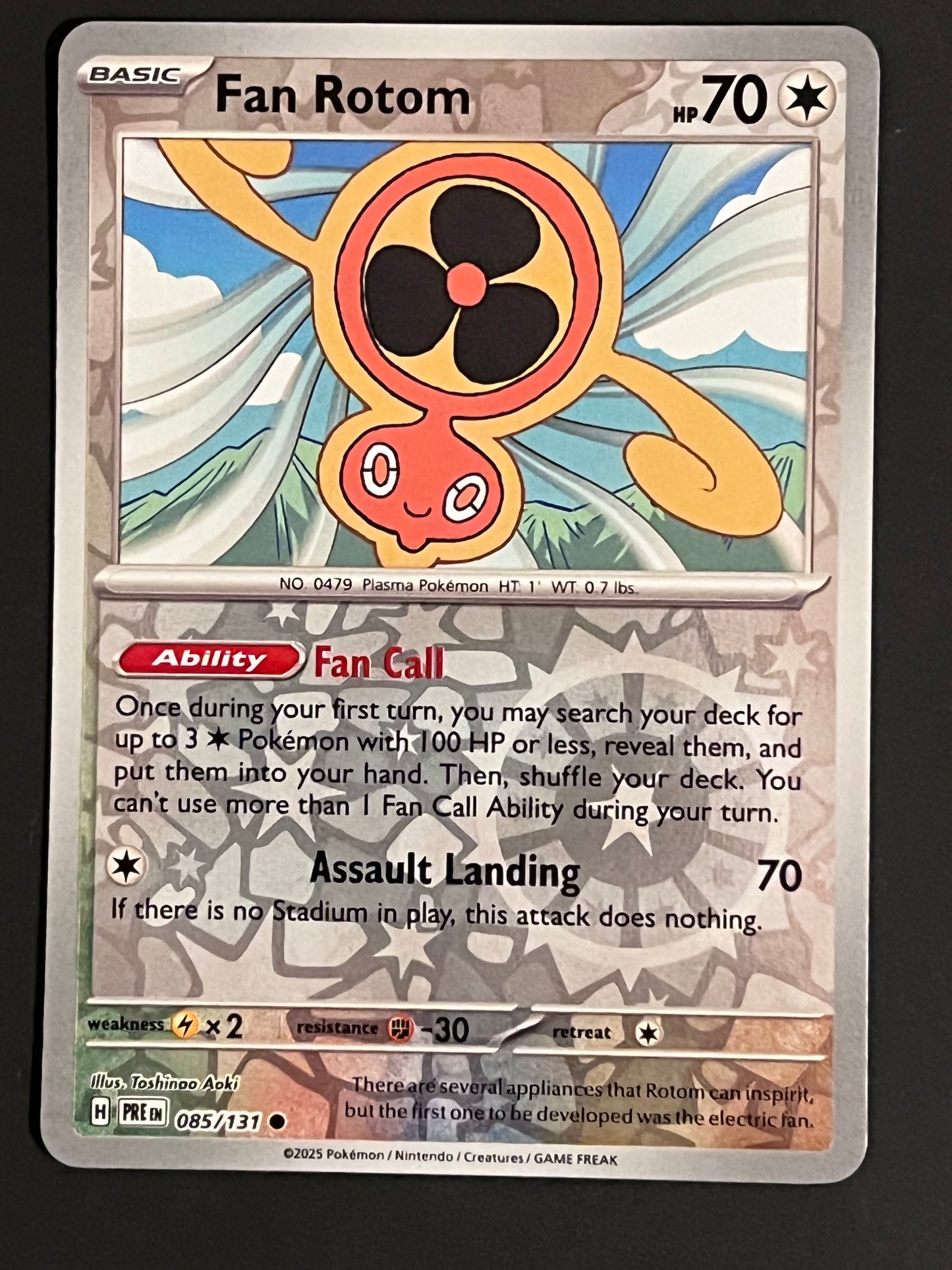 085/131 Fan Rotom - Pokémon Prismatic Evolutions Common Reverse