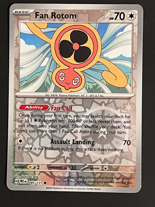 085/131 Fan Rotom - Pokémon Prismatic Evolutions Common Reverse