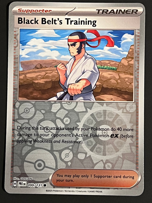 099/131 Black Belt’s Training - Pokémon Prismatic Evolutions Common Reverse