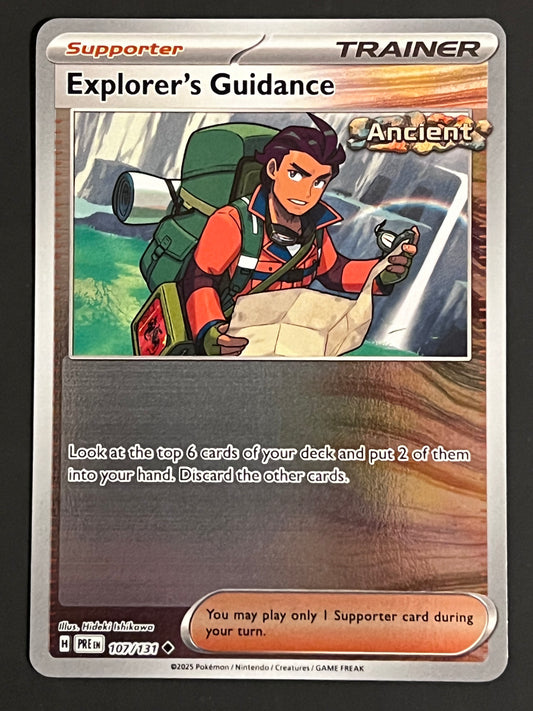 107/131 Explorer’s Guidance - Pokémon Prismatic Evolutions Uncommon Reverse