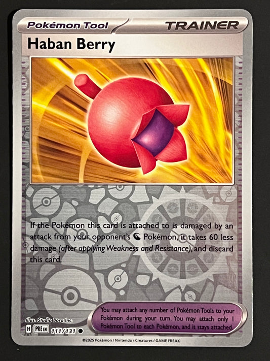 111/131 Haban Berry - Pokémon Prismatic Evolutions Uncommon Reverse