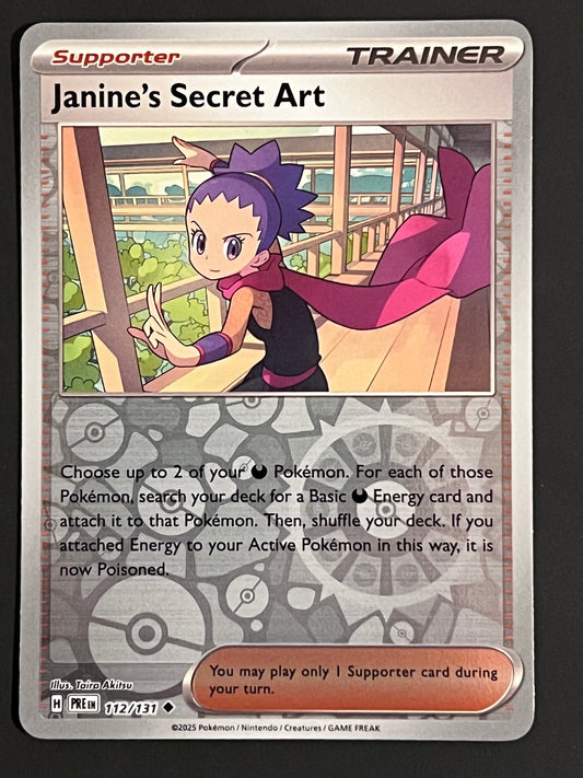 112/131 Janine’s Secret Art - Pokémon Prismatic Evolutions Uncommon Reverse