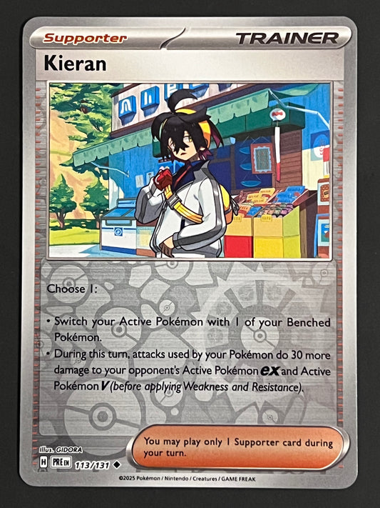 113/131 Kieran - Pokémon Prismatic Evolutions Uncommon Reverse