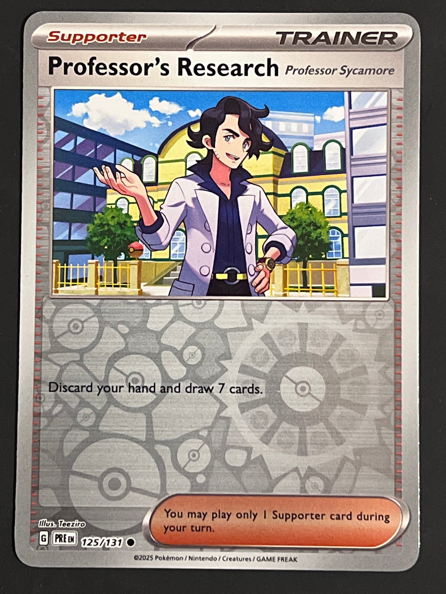 125/131 Professor’s Research - Pokémon Prismatic Evolutions Common Reverse