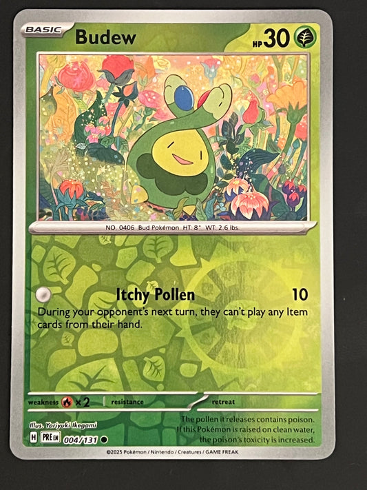 004/131 Budew - Pokémon Prismatic Evolutions Common Reverse