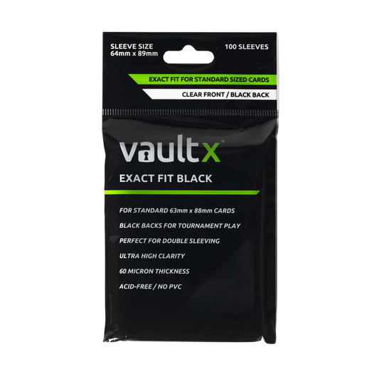 Vault X Exact Fit BLACK Card Sleeves (100pk)