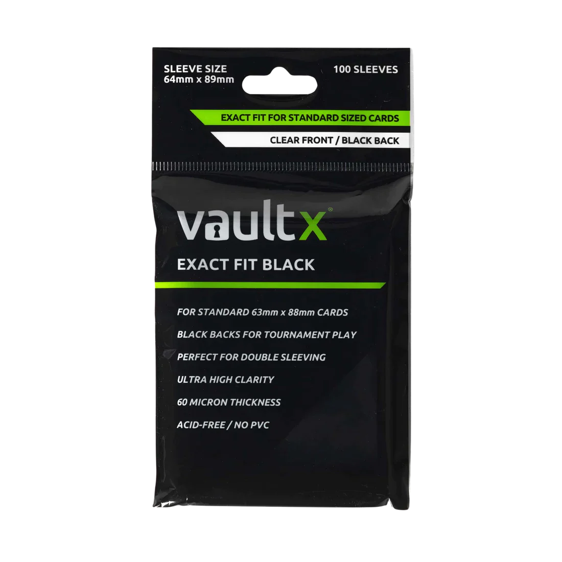 Vault X Exact Fit BLACK Card Sleeves (100pk) x 5