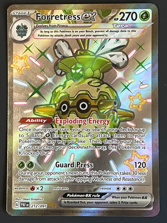 212/091 Forretress Ex - Pokémon Paldean Fates Ultra Rare