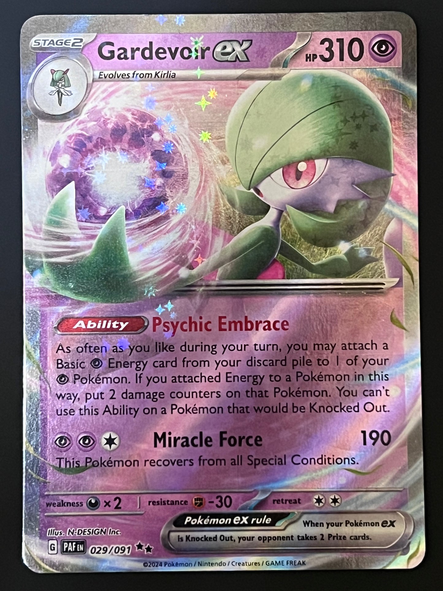 029/091 Gardevoir Ex - Pokémon Paldean Fates Double Rare