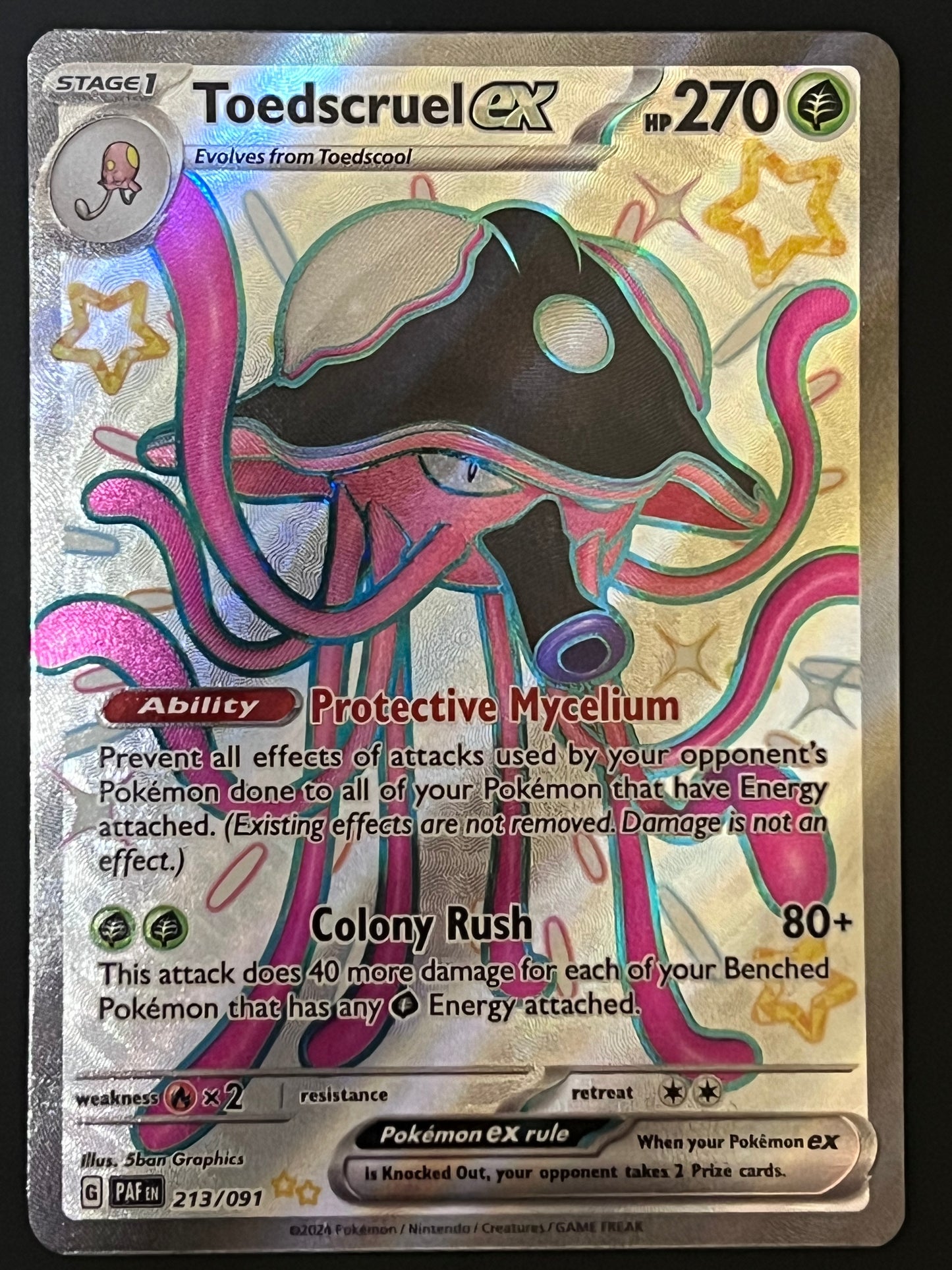 213/091 Toedscruel Ex - Pokémon Paldean Fates Ultra Rare