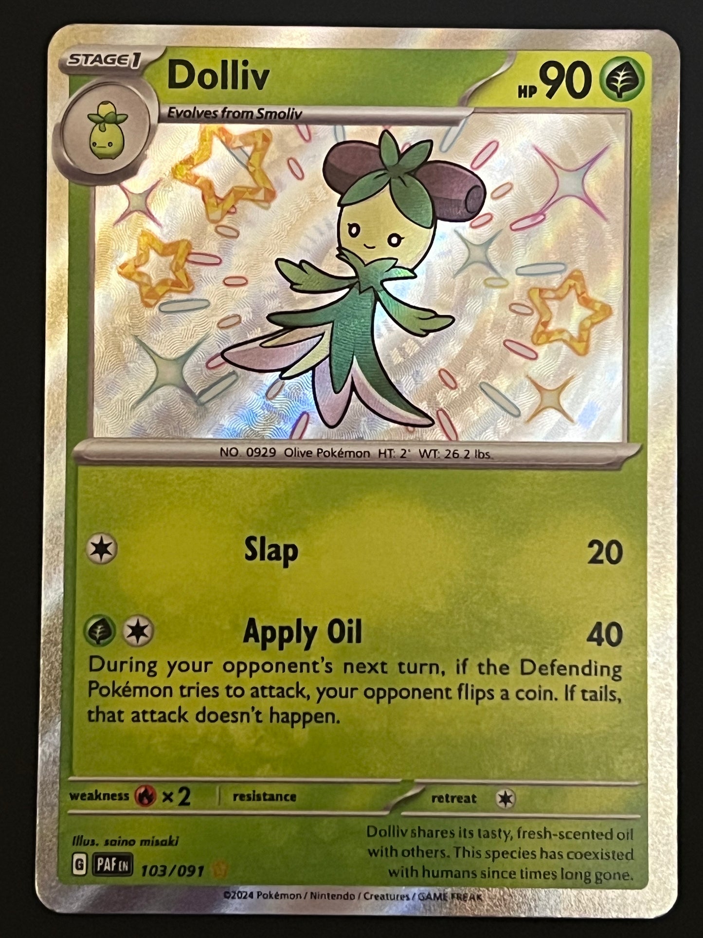 103/091 Dolliv - Pokémon Paldean Fates Shiny Rare