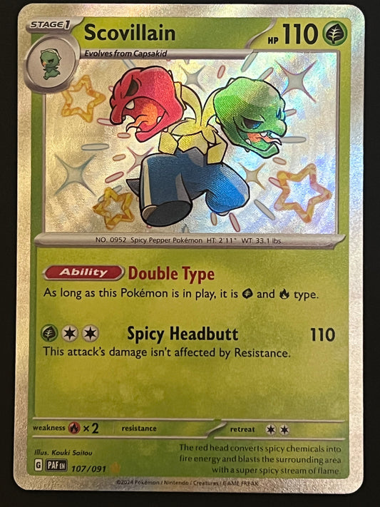 107/091 Scovillain - Pokémon Paldean Fates Shiny Rare