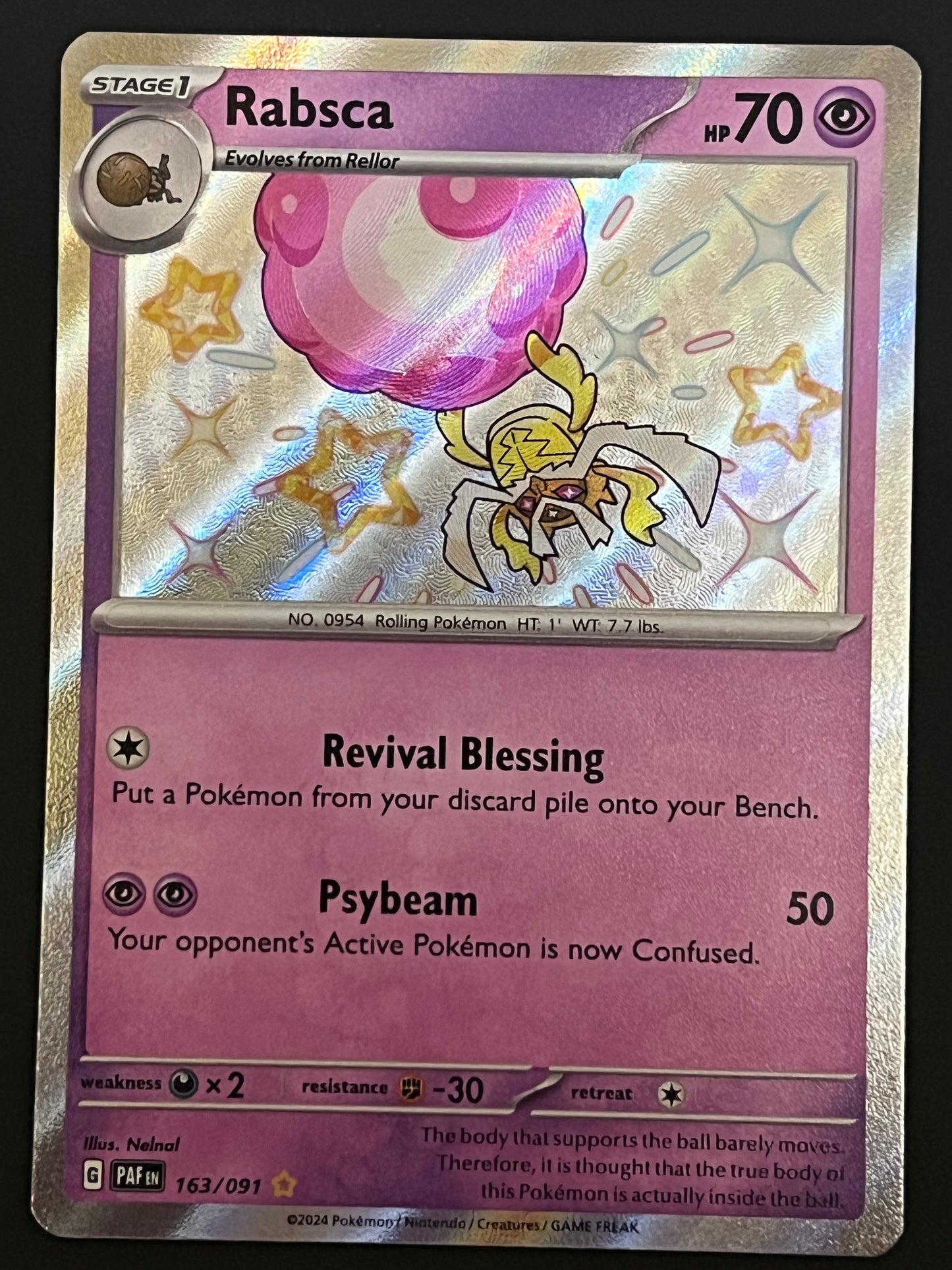 163/091 Rabsca - Pokémon Paldean Fates Shiny Rare