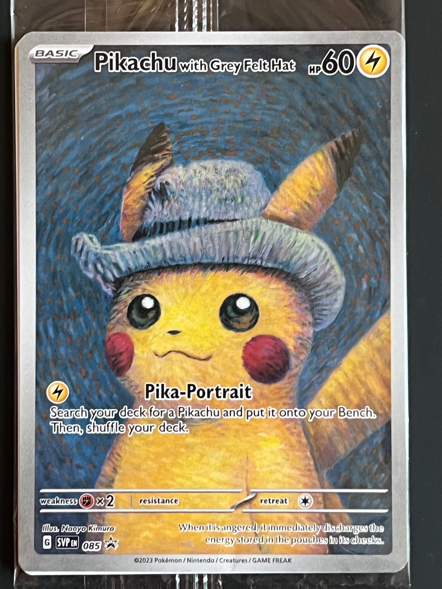 Pikachu with Grey Felt Hat (SEALED) - SVP085 Promo Black Star