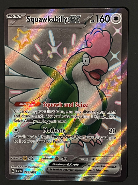 223/091 Squawkabilly Ex - Pokémon Paldean Fates Ultra Rare