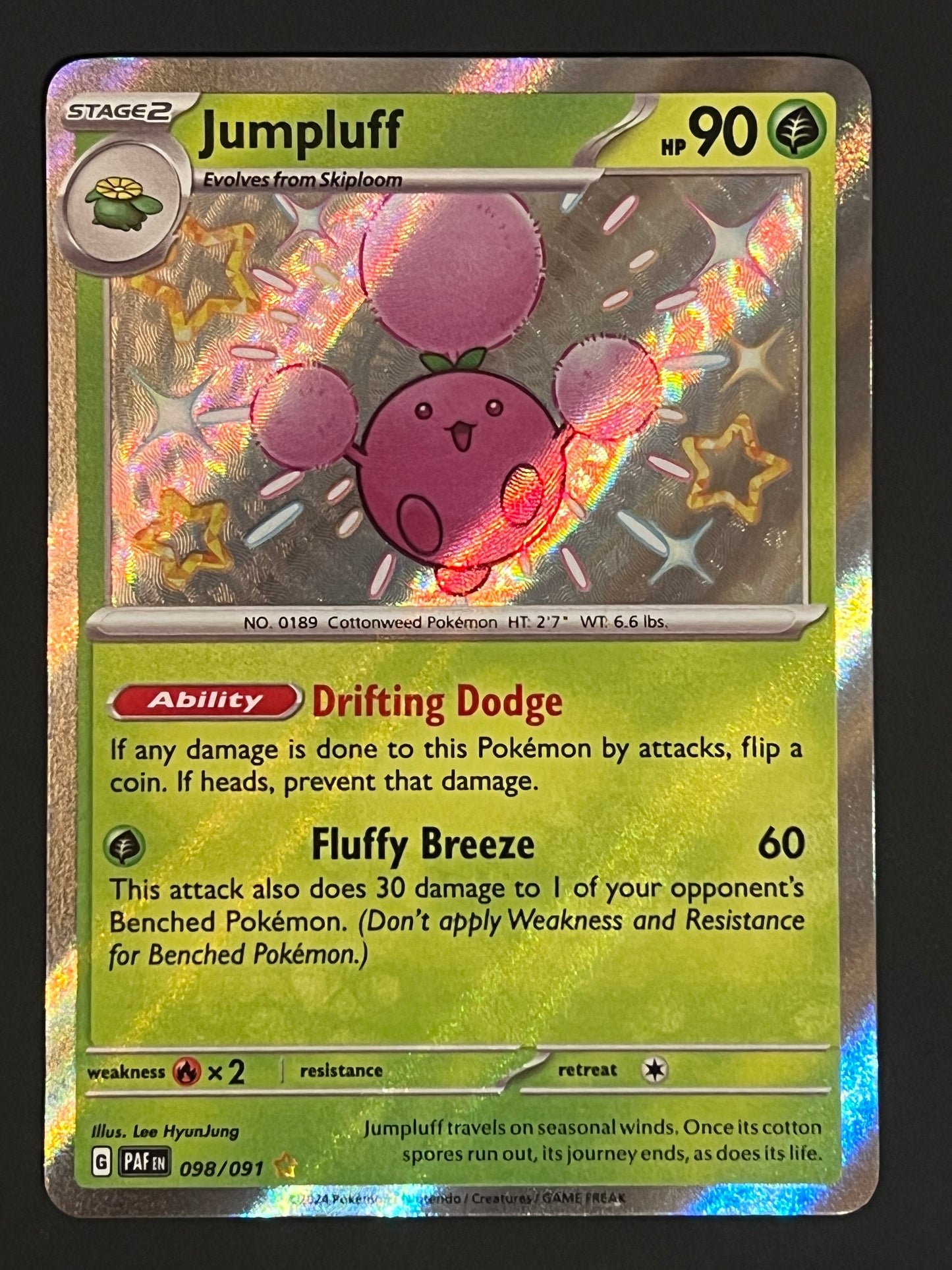 Jumpluff - 098/091 Pokémon Paldean Fates Baby Shiny Rare Holo – Jarvvos