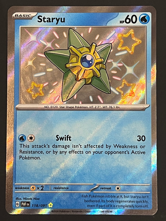 118/091 Staryu - Pokémon Paldean Fates Shiny Rare