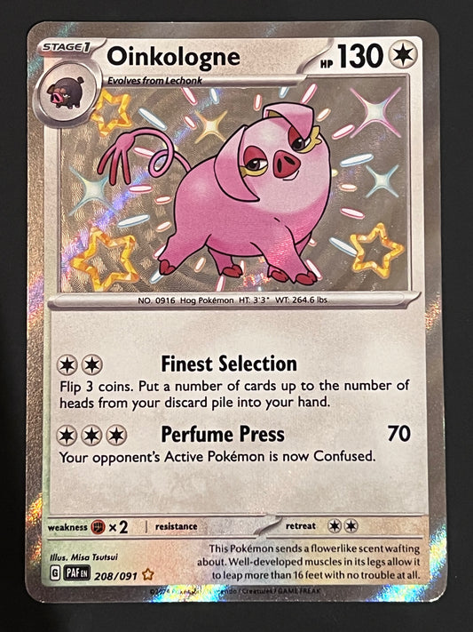 208/091 Oinkologne - Pokémon Paldean Fates Shiny Rare