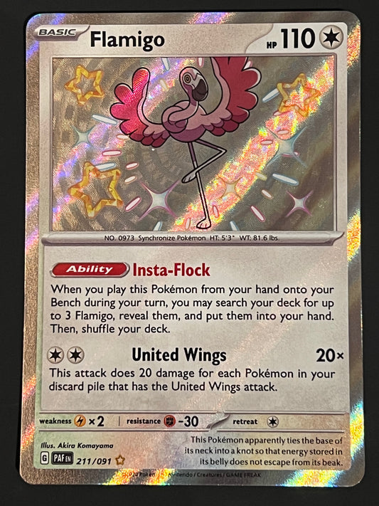 211/091 Flamigo - Pokémon Paldean Fates Shiny Rare