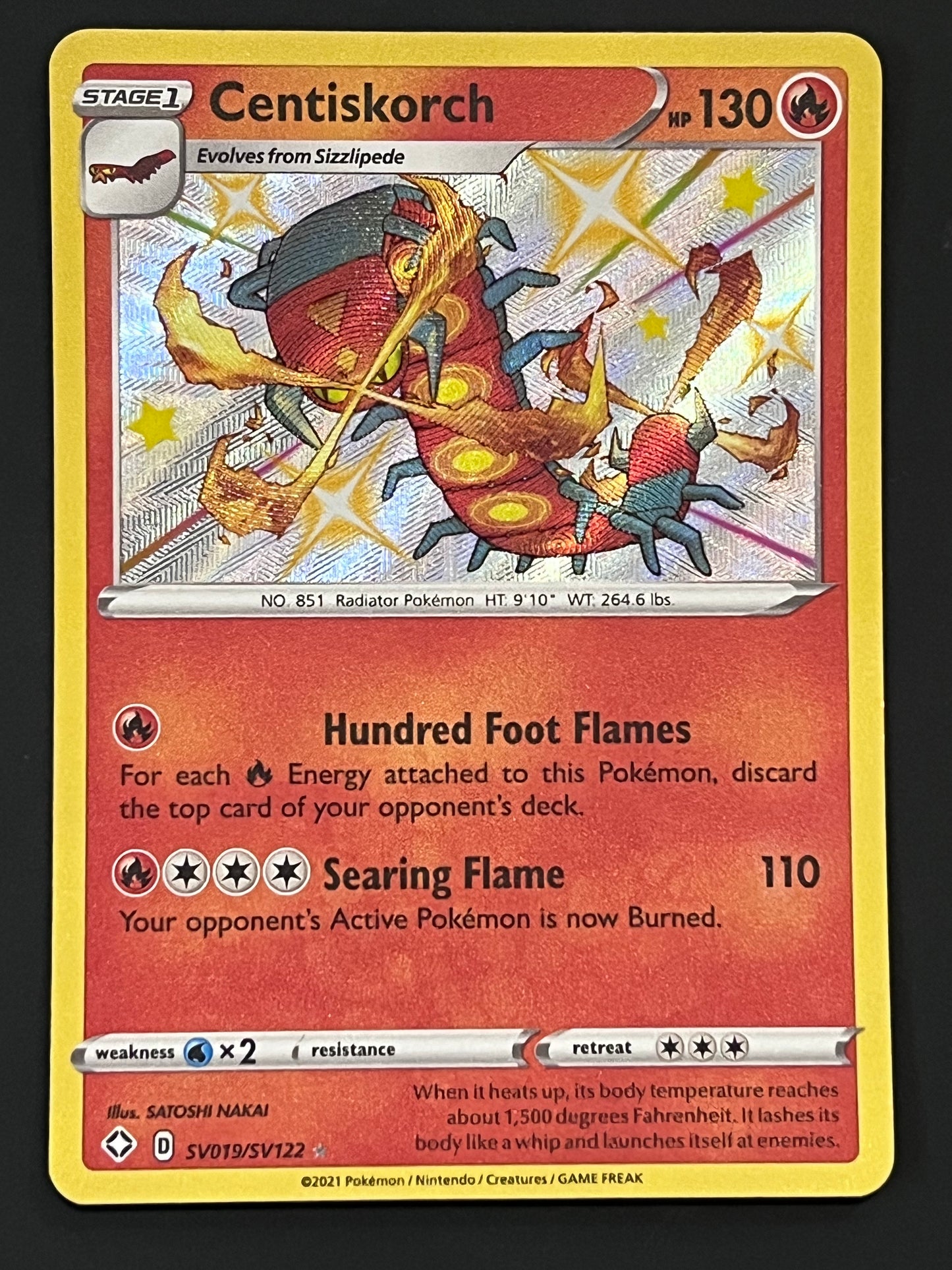 Centiskorch - SV019/SV122 Shining Fates Rare Shiny Holo