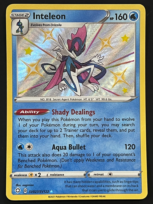 Inteleon - SV027/SV122 Shining Fates Rare Shiny Holo