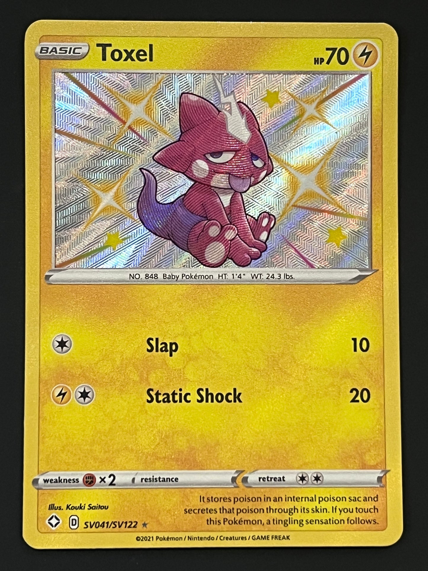 Toxel - SV041/SV122 Shining Fates Rare Shiny Holo