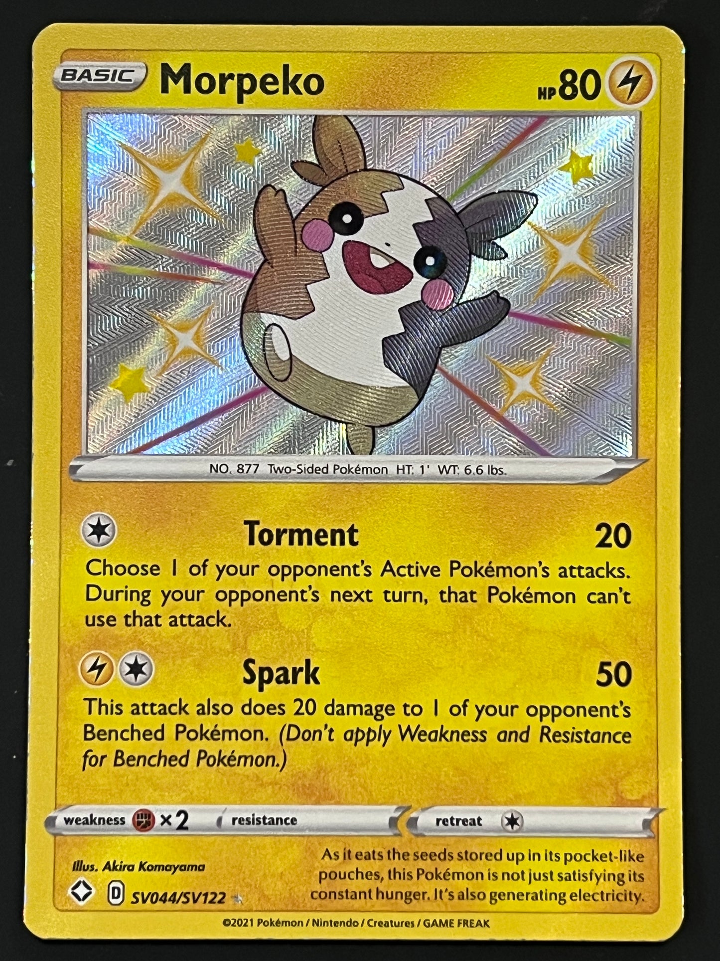 Morpeko - SV044/SV122 Shining Fates Rare Shiny Holo