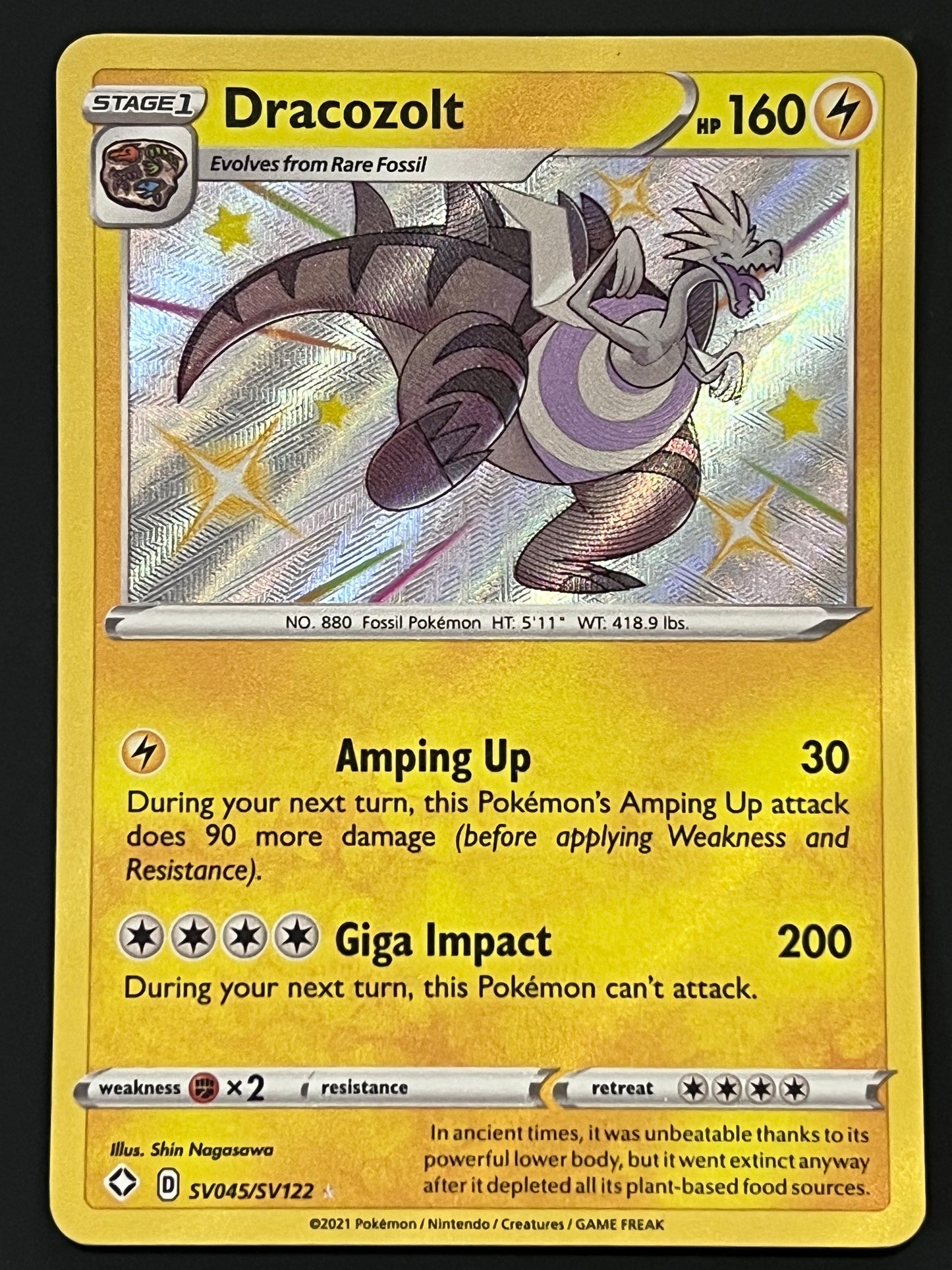 Dracozolt - SV045/SV122 Shining Fates Rare Shiny Holo