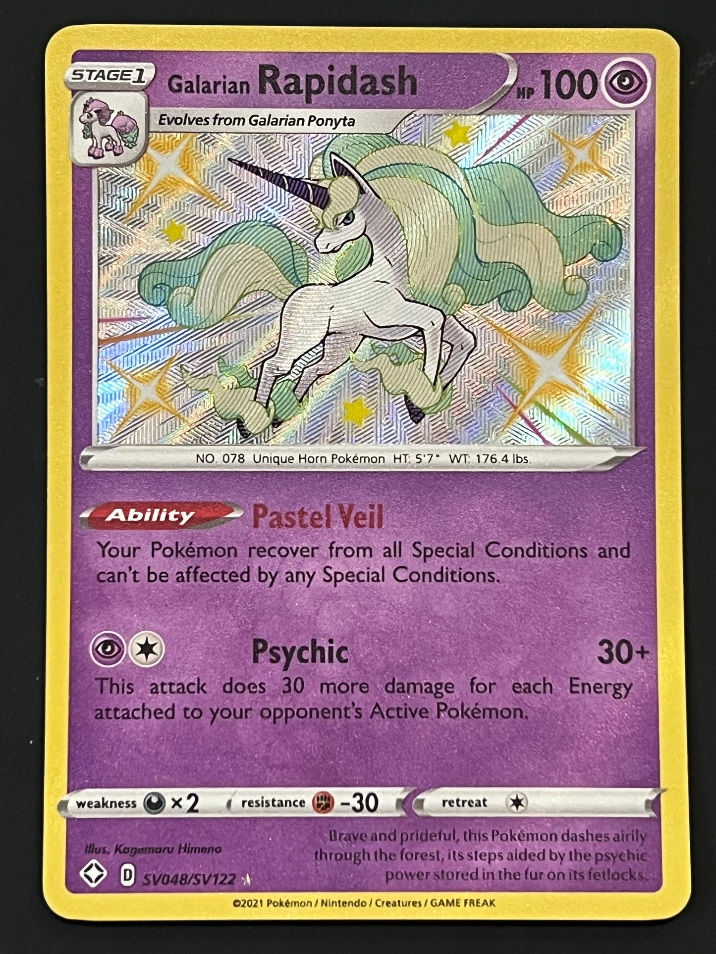 Rapidash - SV048/SV122 Shining Fates Rare Shiny Holo