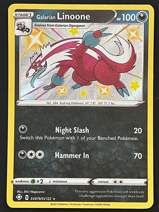 Galarian Linoone - SV079/SV122 Shining Fates Rare Shiny Holo