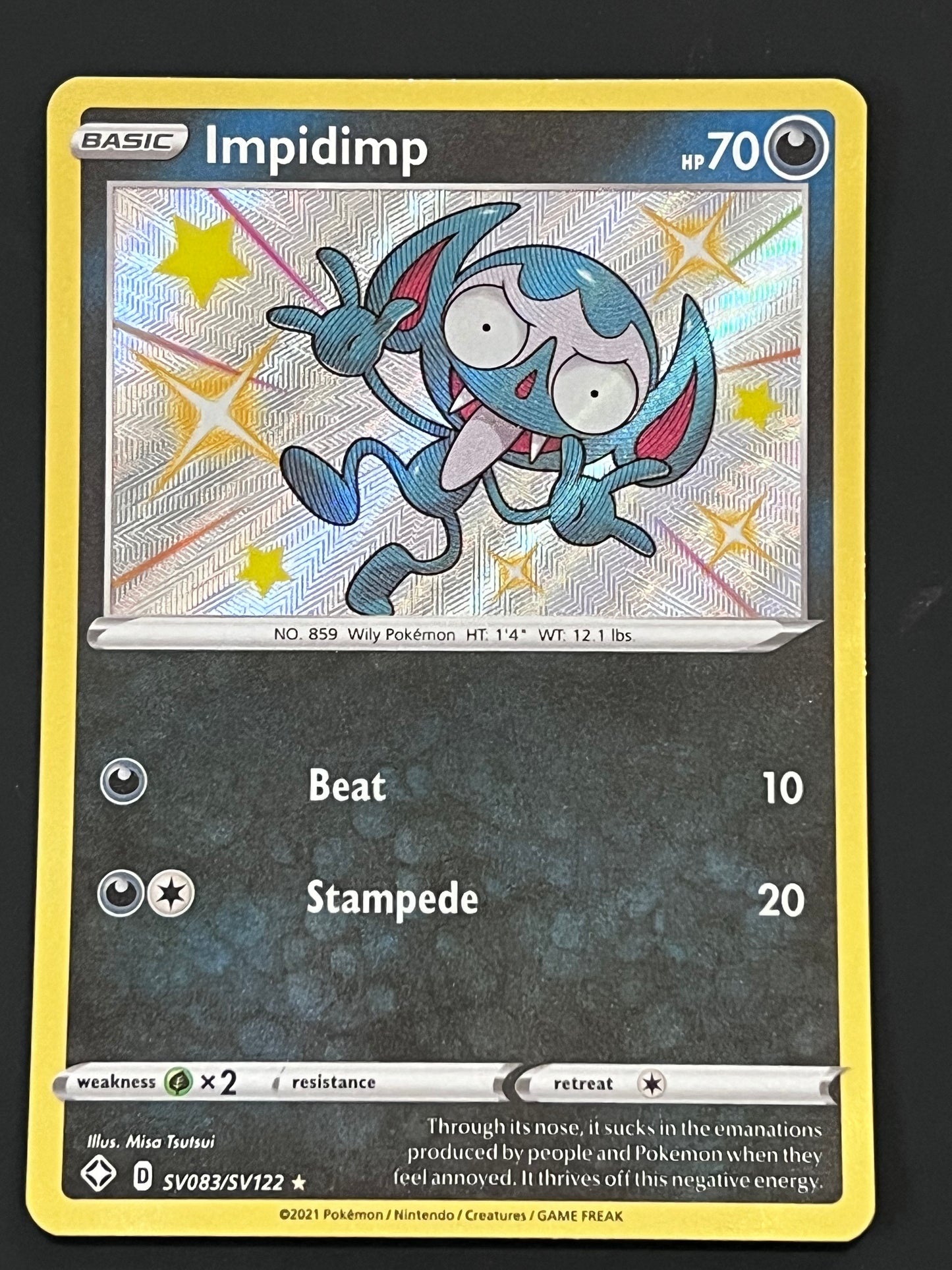 Impidimp - SV083/SV122 Shining Fates Rare Shiny Holo