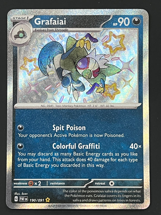 190/091 Grafaiai - Pokémon Paldean Fates Shiny Rare