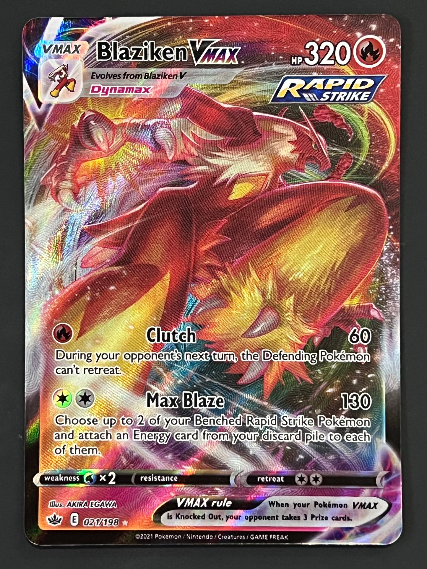 Blaziken VMax- 021/198 Chilling Reign Rare Holo VMax