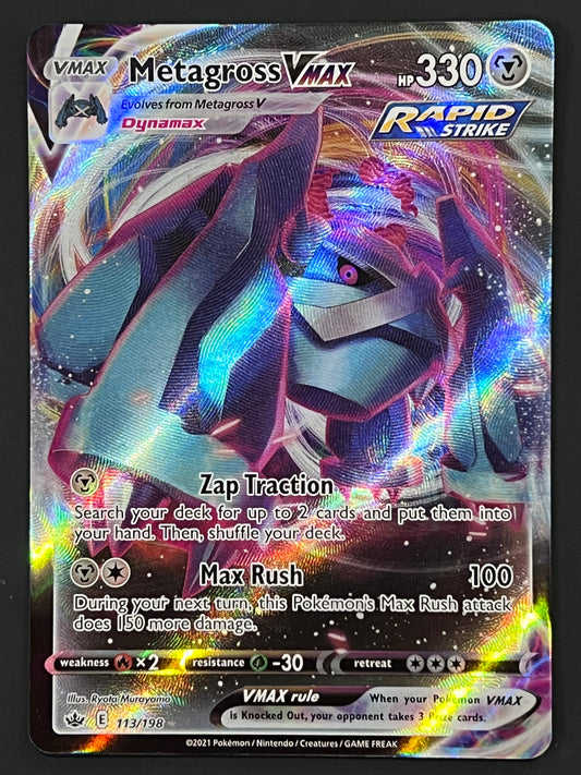 Metagross VMax- 113/198 Chilling Reign Rare Holo VMax