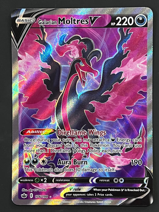 Galarian Moltres V - 176/198 Chilling Reign Full Art Rare Holo V