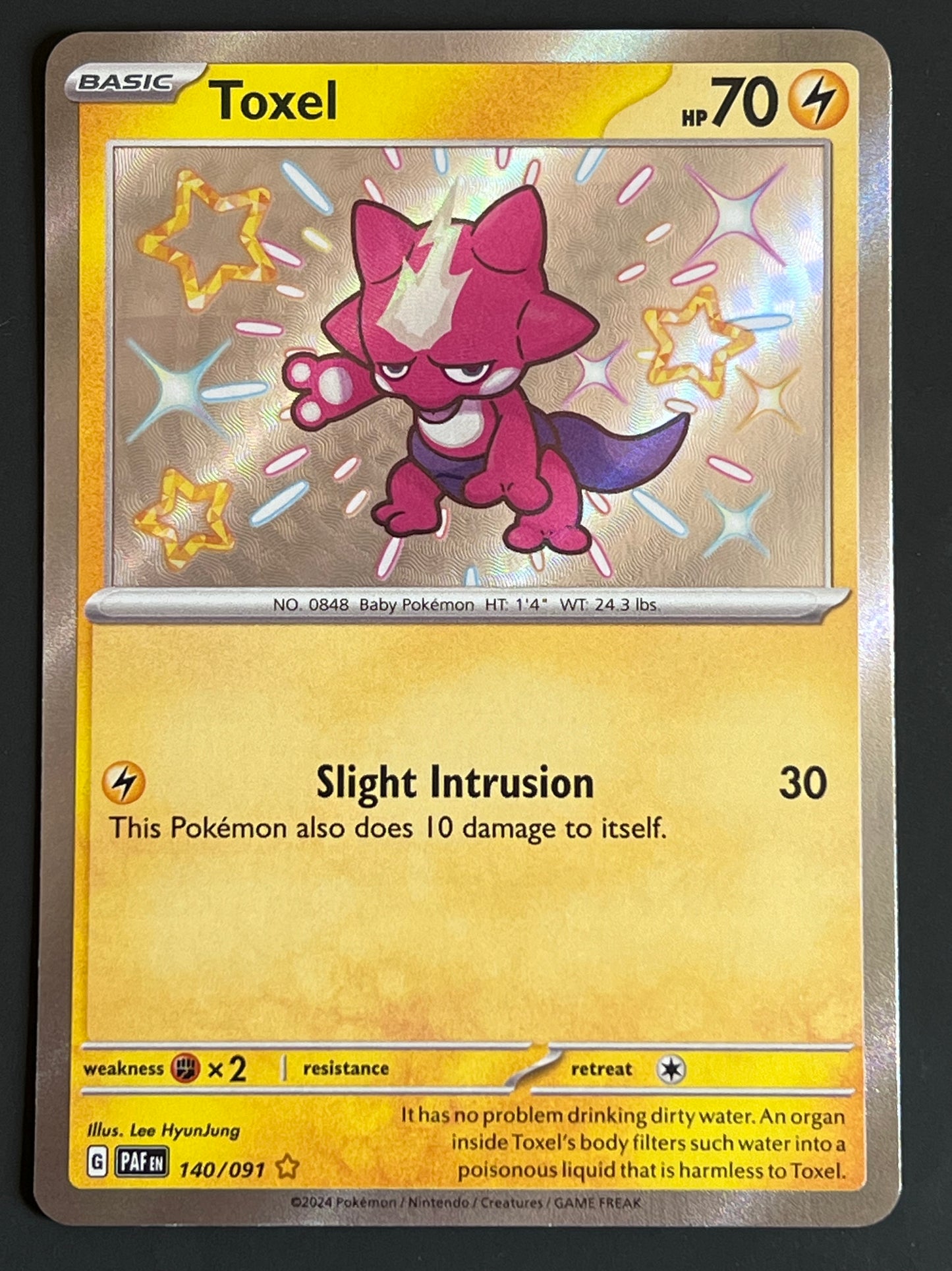 140/091 Toxel - Pokémon Paldean Fates Shiny Rare