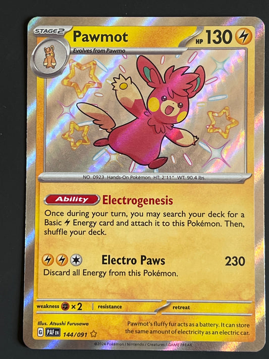 144/091 Pawmot - Pokémon Paldean Fates Shiny Rare