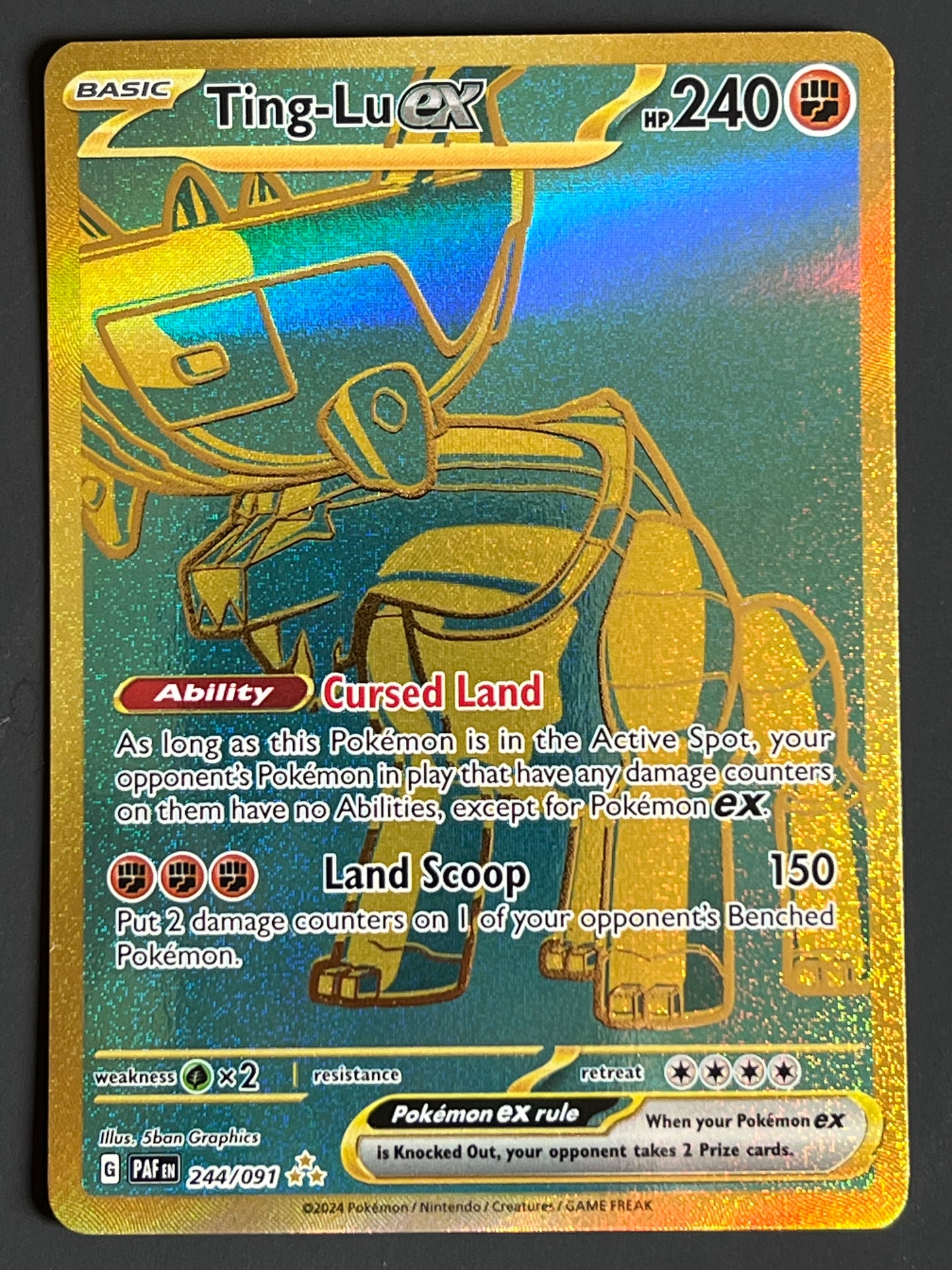 244/091 Ting-Lu Ex - Pokémon Paldean Fates Hyper Rare