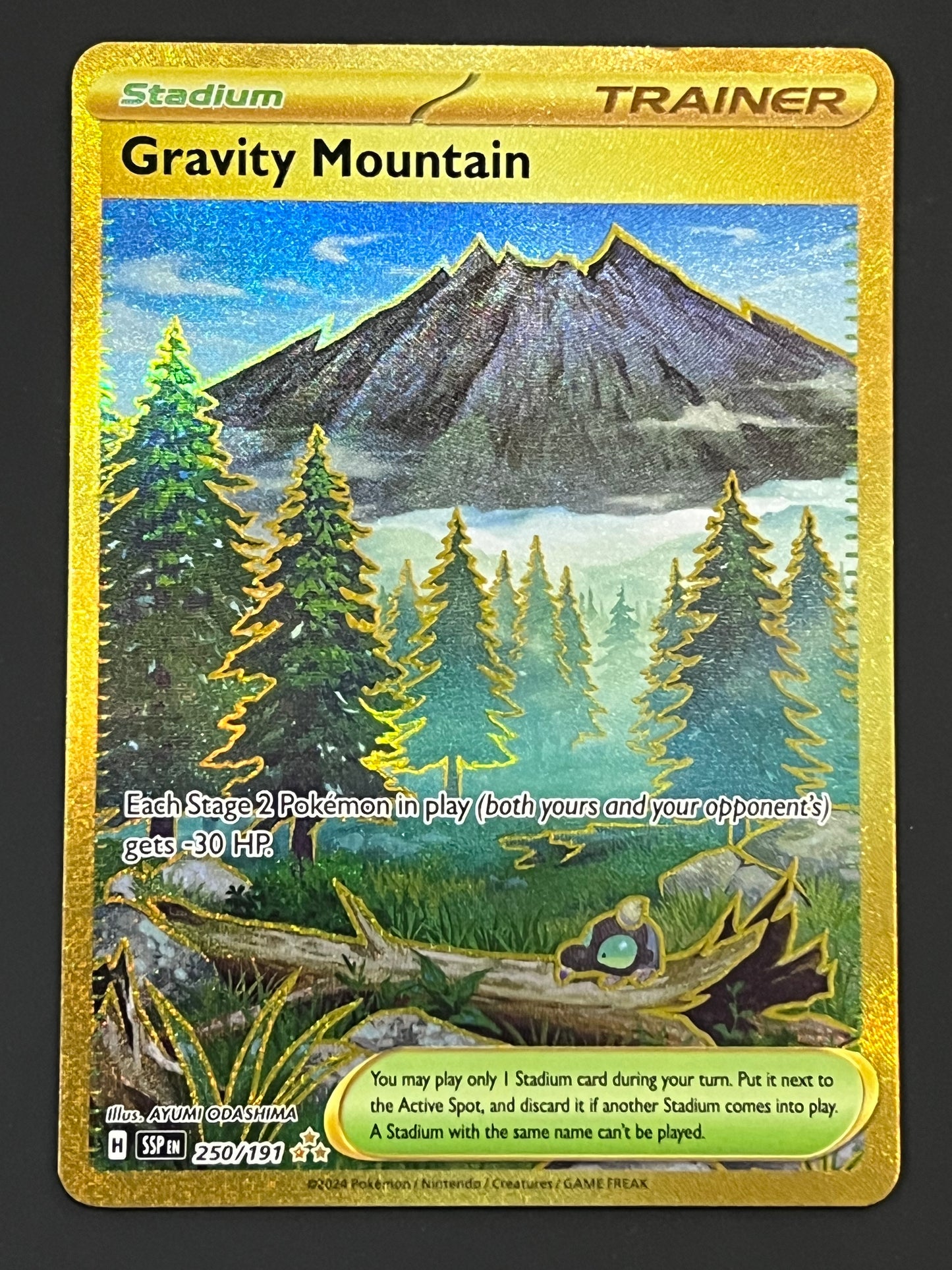 250/191 Gravity Mountain - Pokémon Surging Sparks Hyper Rare