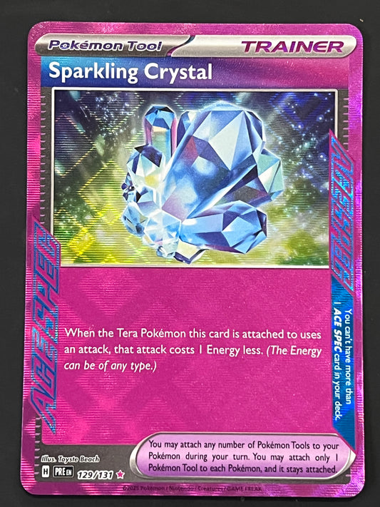 129/131 Sparkling Crystal - Pokémon Prismatic Evolutions Ace Spec