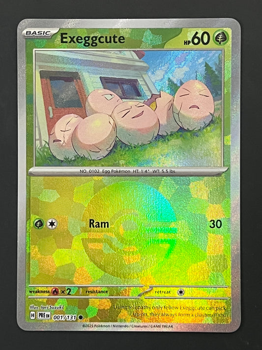 001/131 Exeggcute - Pokémon Prismatic Evolutions Common Reverse POKEBALL