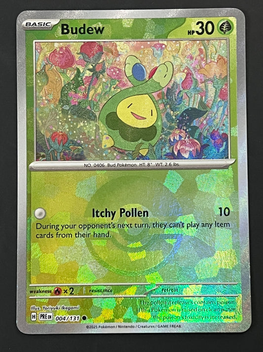 004/131 Budew - Pokémon Prismatic Evolutions Common Reverse POKEBALL