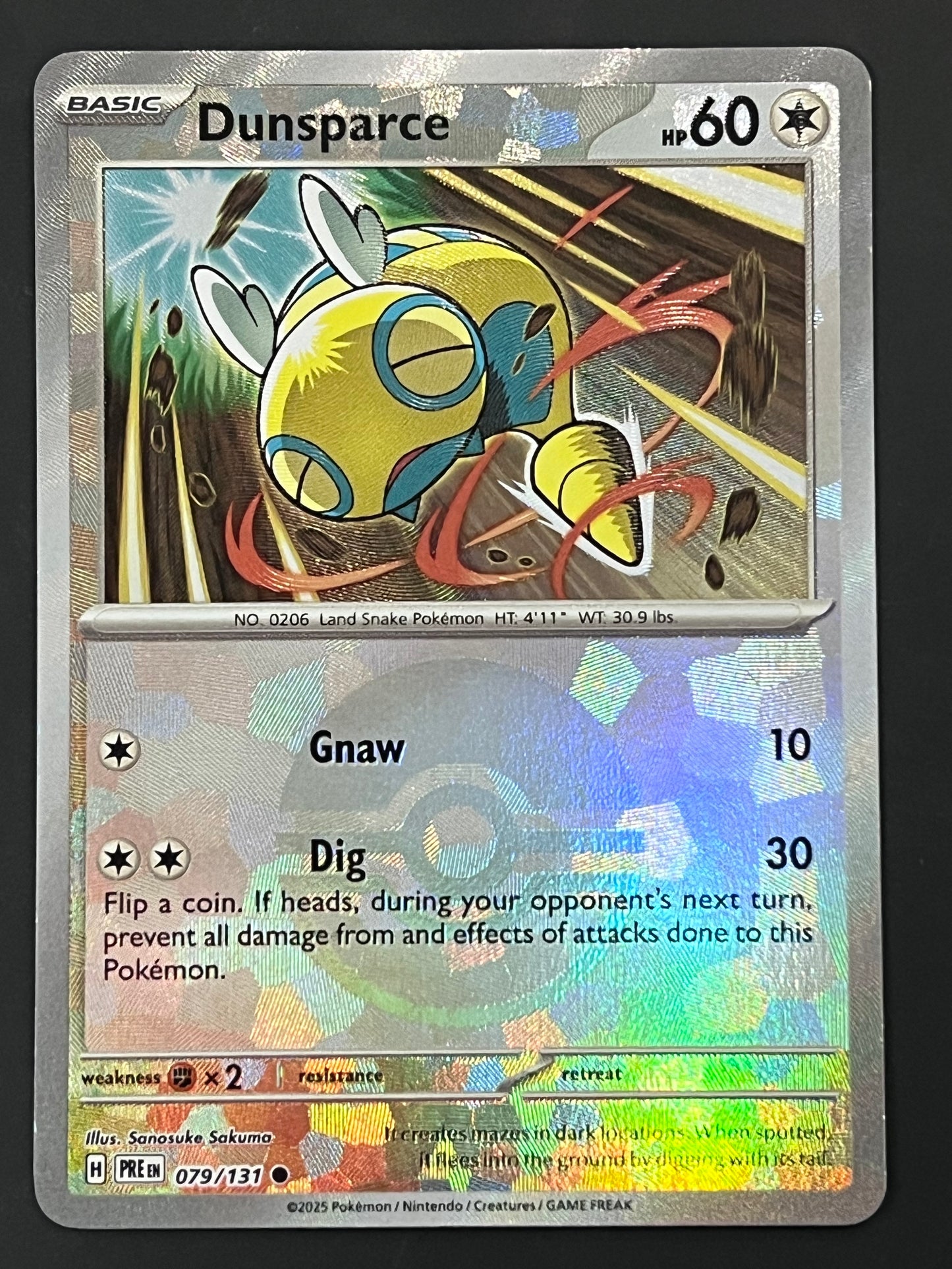 079/131 Dunsparce - Pokémon Prismatic Evolutions Common Reverse POKEBALL